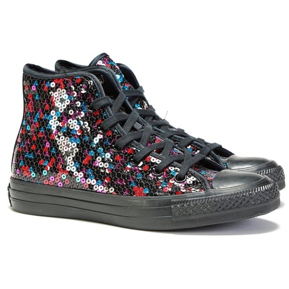 Converse Chuck Taylor All Star Hi Sequin Shoes - Picture 4 of 6